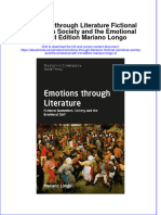 Ebook Emotions Through Literature Fictional Narratives Society and The Emotional Self 1St Edition Mariano Longo 2 Online PDF All Chapter