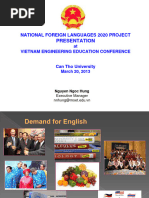 National Foreign Languages 2020 Project Presentation at Vietnam Engineering Education Conference