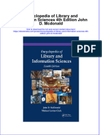 Encyclopedia of Library and Information Sciences 4Th Edition John D Mcdonald Online Ebook Texxtbook Full Chapter PDF