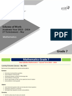 Second Term Scheme of Work Grade 7 Math