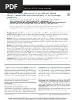 Endoscopic Sleeve Gastroplasty As An Early Tool Against Obesity: A Multicenter International Study On An Overweight Population