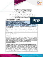 Guía de Actividades y Rúbrica de Evaluación - Paso 4 - Experiencia de Aprendizaje Dirigida A Las Familias