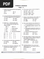 APSET 2024 Paper-2 Chemistry