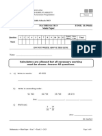 Maths 2023 Year 7 Track 2 Main Paper