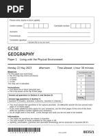 AQA Geography Paper 1 2023