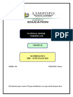 Grade 10 Maths 2024 PRE-JUNE EXAM