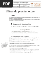 Chapitre 4 FILTRES DU PREMIER ORDRE ET DU SECOND ORDRE