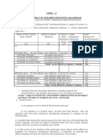 Education Allowance Form