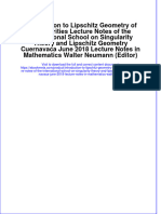 Download Introduction To Lipschitz Geometry Of Singularities Lecture Notes Of The International School On Singularity Theory And Lipschitz Geometry Cuernavaca June 2018 Lecture Notes In Mathematics Walter Neu online ebook  texxtbook full chapter pdf 