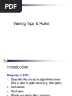 Verilog Tips & Rules