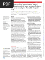 Associations of The Weekend Warrior' Physical Activity Pattern With All - Cause, Cardiovascular Disease and Cancer Mortality. The Mexico City Prospective Study