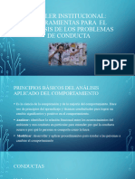 Analisis de Los Problemas de Conducta Taller Institucional