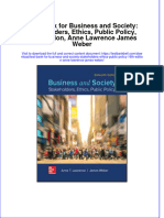 PDF Test Bank For Business and Society Stakeholders Ethics Public Policy 16Th Edition Anne Lawrence James Weber Online Ebook Full Chapter