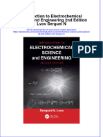 Ebook Introduction To Electrochemical Science and Engineering 2Nd Edition Lvov Serguei N Online PDF All Chapter