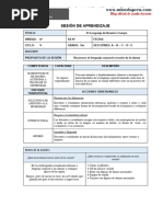 Sesión de Aprendizaje Por Desempeños