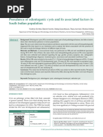 Prevalence of Odontogenic Cysts and Its Associated Factors in South Indian Population