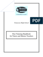 Peer Tutoring Handbook For Tutors and Mentor Teachers