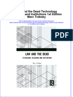 Ebook Law and The Dead Technology Relations and Institutions 1St Edition Marc Trabsky Online PDF All Chapter