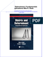 Ebook Matrix and Determinant Fundamentals and Applications Nita H Shah Online PDF All Chapter