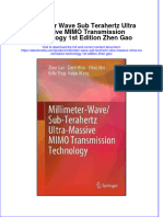 Millimeter Wave Sub Terahertz Ultra Massive Mimo Transmission Technology 1St Edition Zhen Gao Online Ebook Texxtbook Full Chapter PDF