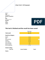 Music Theory Practice Paper Grade 1 (All Languages) - Result