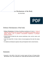 Defence Mechanisms of The Body