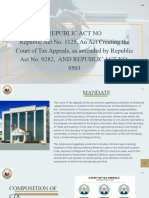 Court of Tax Appeals (RA1125 As Amended by RA 9503 and RA 9282)