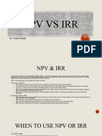 NPV VS Irr