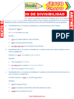 Criterios de Divisibilidad de Los Números para Sexto Grado de Primaria