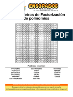 Sopa de Letras de Factorización de Polinomios