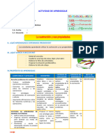 D2 A1 SESION MAT. La Sustracción y Sus Propiedades