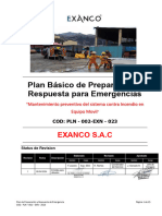 Plan Basico de Preparación y Respuesta A Emergencia (PBPRE) - EXANCO