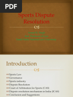 Sports and ADR 