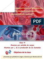 Clase 4 Udabol Anemias X Pérdidas y Disminucion de La Producción