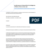 La Carta Abierta Que Pide Pausar El Desarrollo de La Inteligencia Artificial No Da en El Blanco