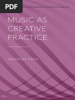 Nicholas Cook - Music As Creative Practice (2018, Oxford University Press)