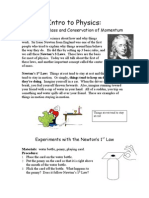 Intro To Physics:: Center of Mass and Conservation of Momentum