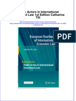 Public Actors in International Investment Law 1St Edition Catharine Titi Online Ebook Texxtbook Full Chapter PDF