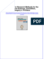 PDF Test Bank For Research Methods For The Behavioral Sciences 3Rd Edition Gregory J Privitera Online Ebook Full Chapter