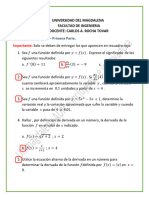 Taller No. 5. Derivada - Primera Parte.