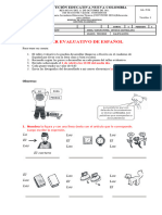 Taller Evaluativo de Español: Institución Educativa Nueva Colombia