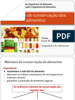 Aula - Métodos de Conservação Dos Alimentos