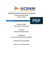 Ensayo Sobre Los Títulos Valores