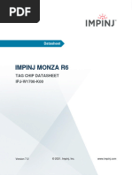 Impinj Monza R6 Tag Chip Datasheet V7 20210521