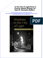 Shadows in The City of Light Paris in Postwar French Jewish Writing 1St Edition Sara R Horowitz Editor Online Ebook Texxtbook Full Chapter PDF