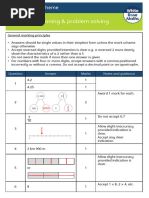 Year 4 Mathematics 2022 Spring White Rose Reasoning Problem Solving Paper 2 Marking Scheme