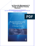 Professional Security Management A Strategic Guide 1St Edition Charles Swanson Online Ebook Texxtbook Full Chapter PDF