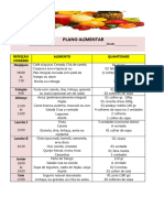 Plano Alimentar Pré Pronto