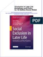 Social Exclusion in Later Life Interdisciplinary and Policy Perspectives 1St Edition Kieran Walsh Online Ebook Texxtbook Full Chapter PDF