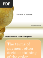 Methods of Payment